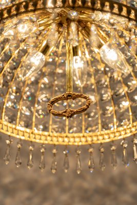 Brass and Crystal Pendant Light, from Palwa, Germany, 1970s-UGR-1085395