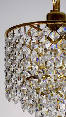 Brass and Crystal Rainbow Chandelier from Palwa, 1970s-NGU-1820004