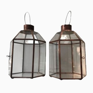 Brass and Crystal Table Lanterns, Set of 2-TCS-1060944