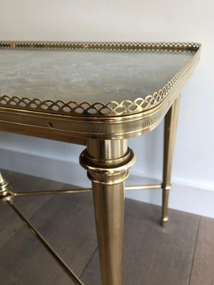 Brass and Eglomized Glass Top Table attributed to the Ramsay House-BA-1365392