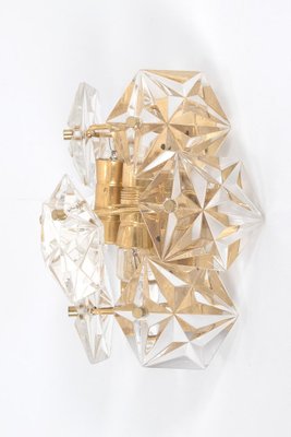 Brass and Faceted Glass Wall Sconce from Kinkeldey-OKG-1434248