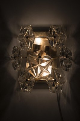 Brass and Faceted Glass Wall Sconce from Kinkeldey-OKG-1434248