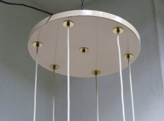 Brass and Glass Cascading Ceiling Lamp, 1960s-EY-554750