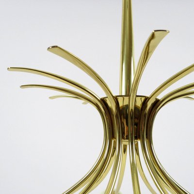 Brass and Glass Chandelier, 1950s-BH-1342180