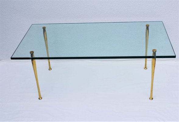 Brass and Glass Coffee Table by Pietro Chiesa for Fontana Arte, 1950s-VA-883728