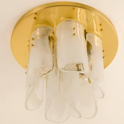 Brass and Glass Flush Mount by J. T. Kalmar, 1960s-VDW-960241