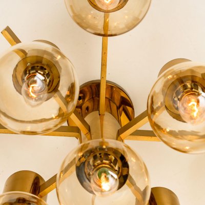 Brass and Glass Light Fixtures in the Style of Jakobsson, 1960s, Set of 3-VDW-988128