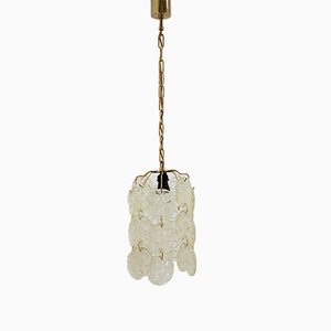 Brass and Glass Pendant Lamp from Zelezny Brod, 1970s-TZ-555928