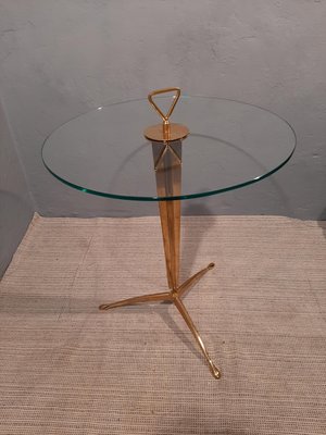 Brass and Glass Top Coffee Table-OHK-860857