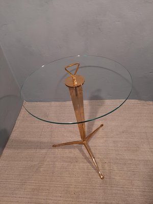 Brass and Glass Top Coffee Table-OHK-860857