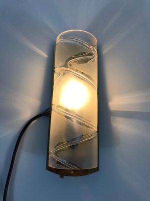 Brass and Glass Wall Lamps by Doria Leuchten Germany, 1960s, Set of 2-PUK-555438