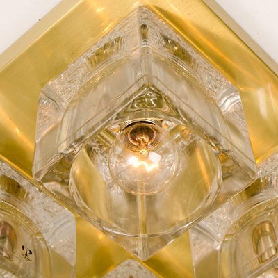 Brass and Glass Wall Light by Peill & Putzler, 1970s-VDW-619080