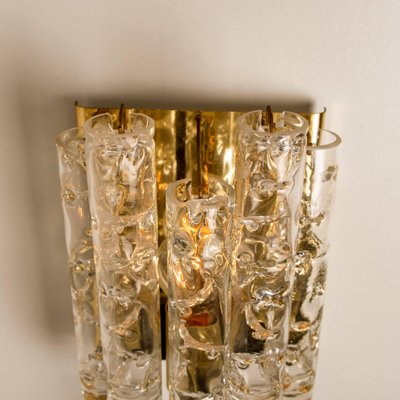 Brass and Glass Wall Lights by Doria Leuchten Germany, 1960s, Set of 2-VDW-619071