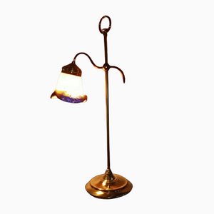 Brass and Italian Glass Vintage Table Lamp-SNX-1022903