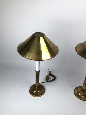 Brass and Lacquered Table Lamps by Tommaso Barbi, 1970s, Set of 2-OT-843776