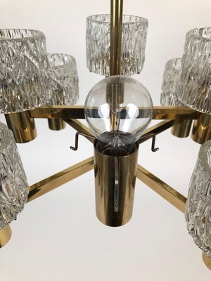 Brass and Lead Glass Pendant Lamp from J. T. Kalmar, Austria, 1965-BAF-763559