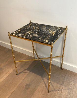 Brass and Marble Side Table from Maison Baguès-BA-1365407