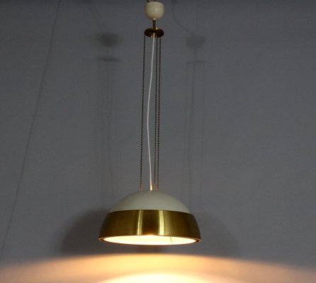 Brass and Metal Pendant Lamp from Napako, 1960s-CW-560712