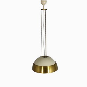 Brass and Metal Pendant Lamp from Napako, 1960s-CW-560712