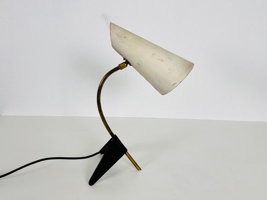 Brass and Metal Table Lamp attributed to Louis Kalff, 1950s-PUK-1416520