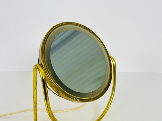 Brass and Metal Table Mirror, Italy, 1960s-PUK-1406763