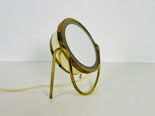 Brass and Metal Table Mirror, Italy, 1960s-PUK-1406763