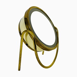 Brass and Metal Table Mirror, Italy, 1960s-PUK-1406763