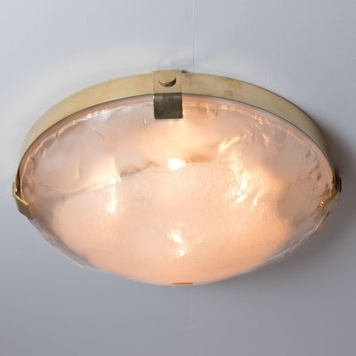 Brass and Murano Glass Flush Mount by J. T. Kalmar, Austria, 1960s-VDW-991402