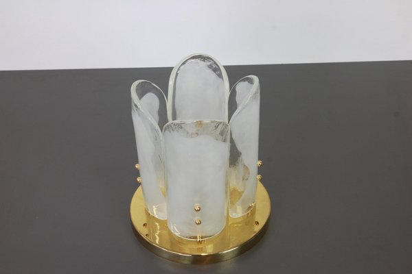 Brass and Murano Glass Light Fixture from Kalmar, Austria, 1970s-UGR-1085921