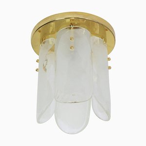 Brass and Murano Glass Light Fixture from Kalmar, Austria, 1970s-UGR-1085921