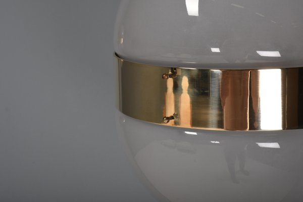 Brass and Opaline Glass Clio Sconces attributed to Sergio Mazza for Artemide, 1960s, Set of 2-QT-2022382