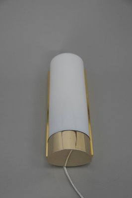 Brass and Opaline Glass Wall Lamp from Glashutte Limburg, 1970s-TZ-1317958