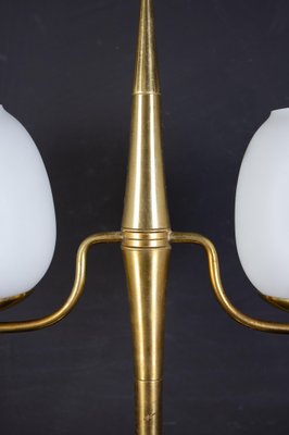 Brass and Opaline Murano Glass Table Lamp-MBH-1052806