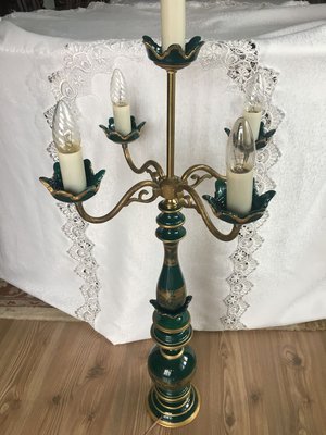 Brass and Porcelain Table Lamp, 1980s-WQQ-771693