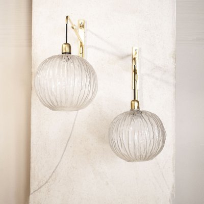 Brass Appliques & Glass Lighting, Set of 2-JQO-1331408