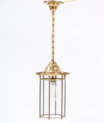 Brass Art Nouveau Lantern, 1900s-MY-1003353