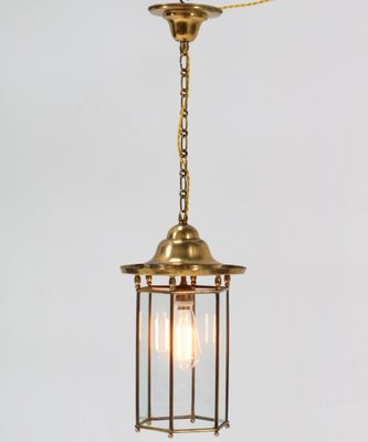 Brass Art Nouveau Lantern, 1900s-MY-1003353