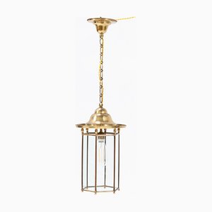 Brass Art Nouveau Lantern, 1900s-MY-1003353