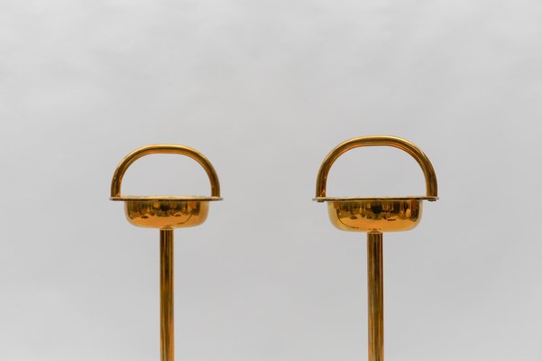 Brass Ashtray Stand in the style of Carl Auböck, 1950s-KQB-1765246