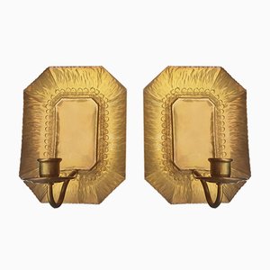 Brass Blaker Wall Candleholder from Walther, Set of 2-QDP-975752