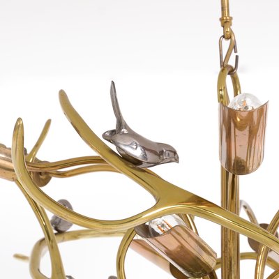 Brass Branches Chandelier by Willy Daro, 1970s-VT-731894