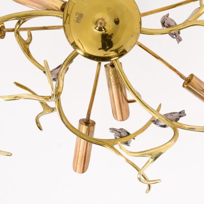 Brass Branches Chandelier by Willy Daro, 1970s-VT-731894