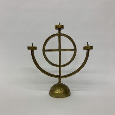 Brass Brutalist Candle Stick, 1960s-BGP-1189934