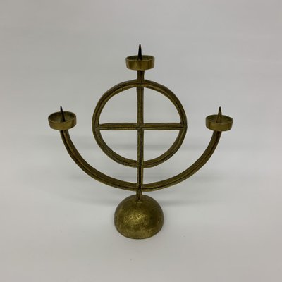 Brass Brutalist Candle Stick, 1960s-BGP-1189934