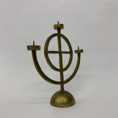 Brass Brutalist Candle Stick, 1960s-BGP-1189934