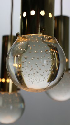 Brass Bubble Pendant Lamp Model SP/16 by Gino Sarfatti for Arteluce, Italy, 1950s-DT-2026153