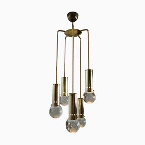 Brass Bubble Pendant Lamp Model SP/16 by Gino Sarfatti for Arteluce, Italy, 1950s-DT-2026153