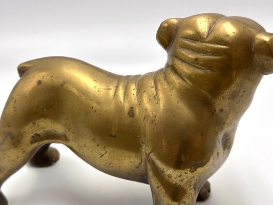 Brass Bulldog Paperweight or Statue, 1940s-ZCY-1779660