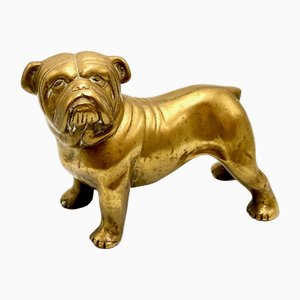 Brass Bulldog Paperweight or Statue, 1940s-ZCY-1779660