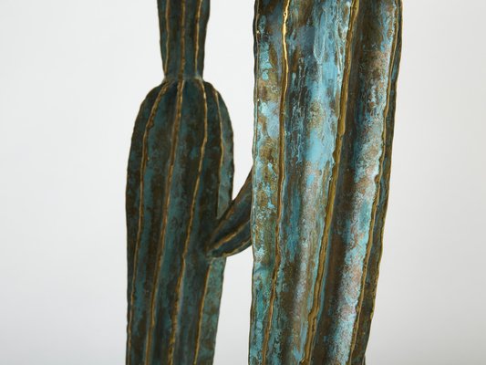 Brass Cactus and Parrot Console Table from Alain Chervet, 1989-YJA-1332875